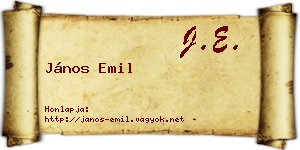 János Emil névjegykártya